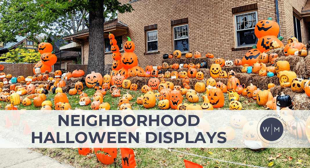 pumpkin halloween display in College Hill Wichita